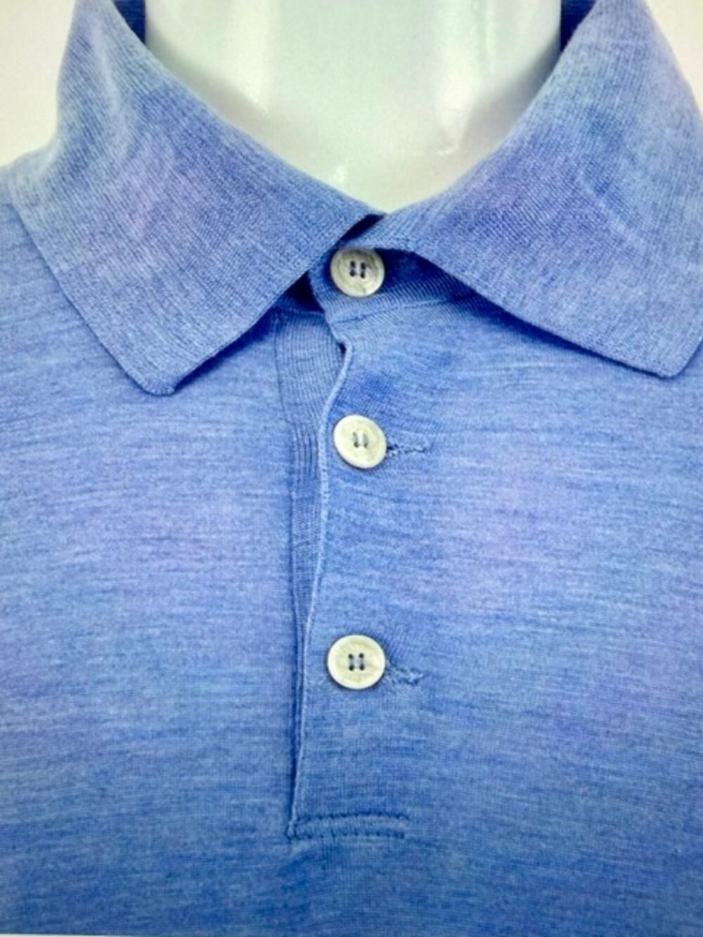 Authentic Brunello Cucinelli Luxury Silk/Cotton Blend Long Sleeve Polo Shirt, IT